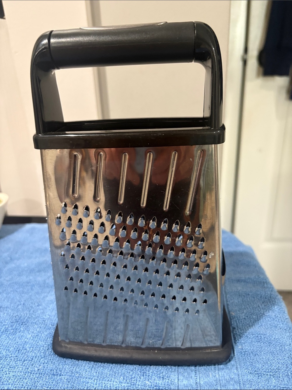 Farberware Silver Stainless Steel Box Grater with Black Handle